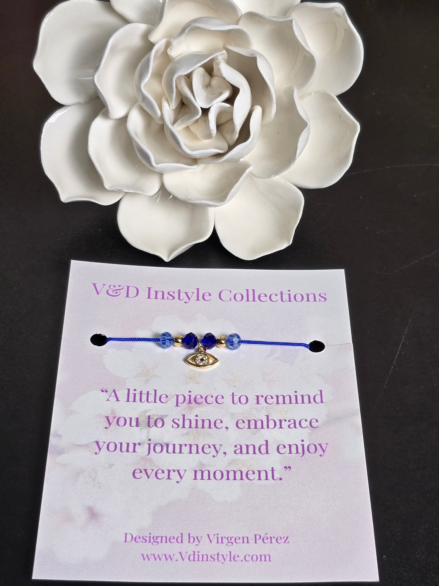 FRIENDSHIP BRACELET BLUE- ADJUSTABLE HANDMADE BRACELET