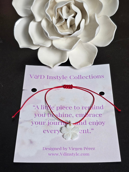 FRIENDSHIP BRACELET RED- ADJUSTABLE HANDMADE BRACELET