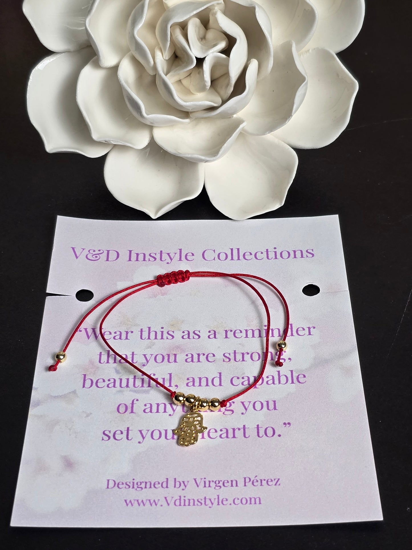 FRIENDSHIP BRACELET RED- ADJUSTABLE HANDMADE BRACELET