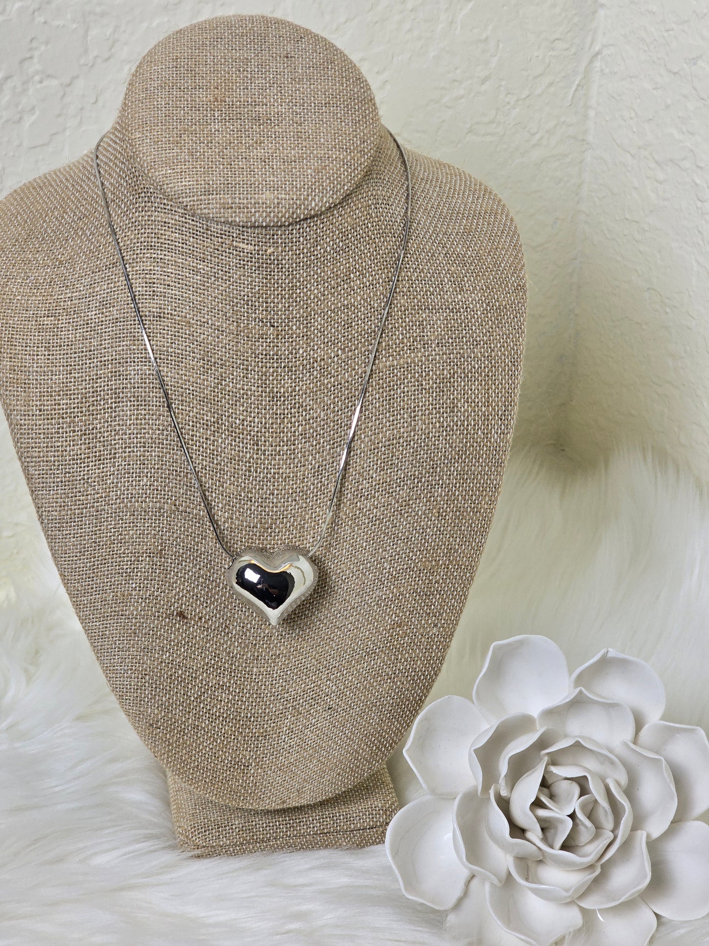 LUNA HEART CHAIN SILVER
