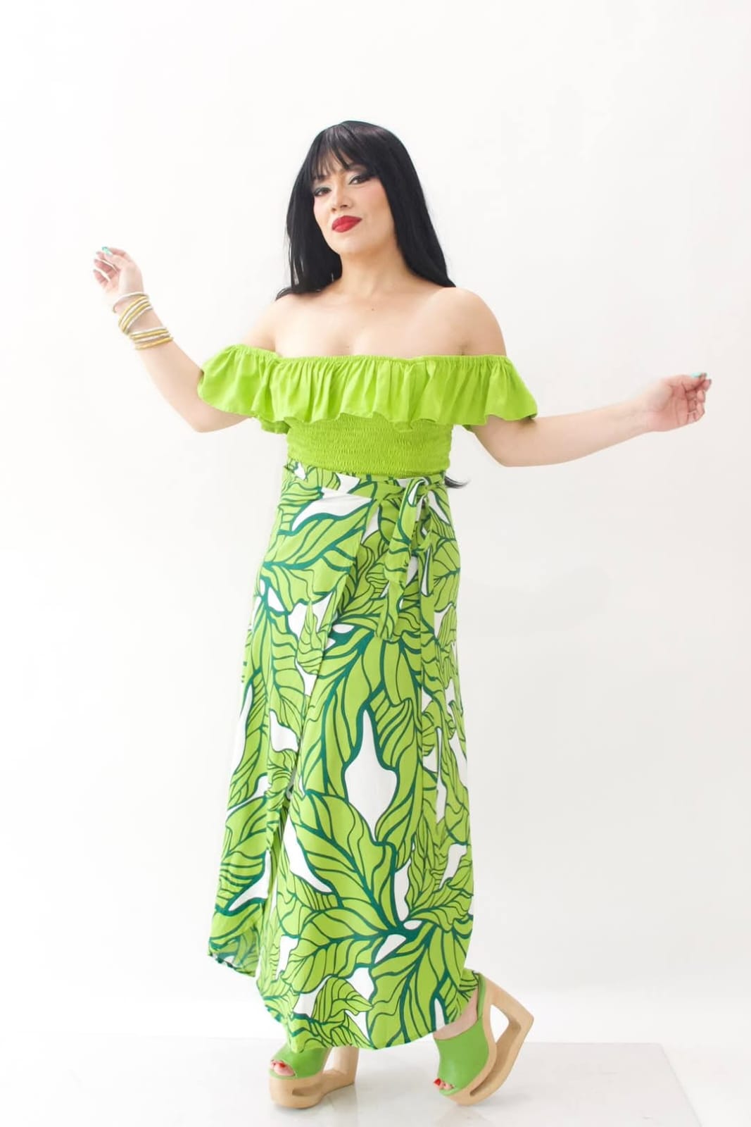 LONG SKIRT WRAP PRINT